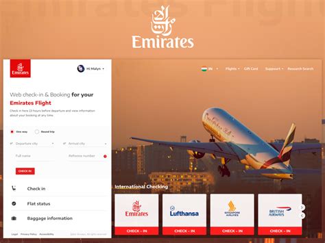 fly emirates online check in